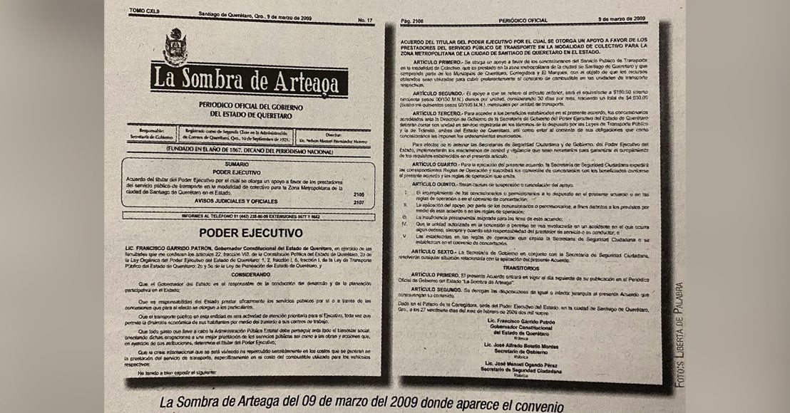 Da gobierno 4,500 pesos a cada transportista en Querétaro.