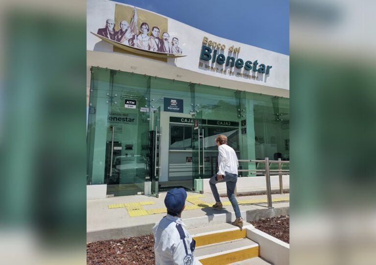 Sucursal del Banco del Bienestar Querétaro, en el municipio de Colón.