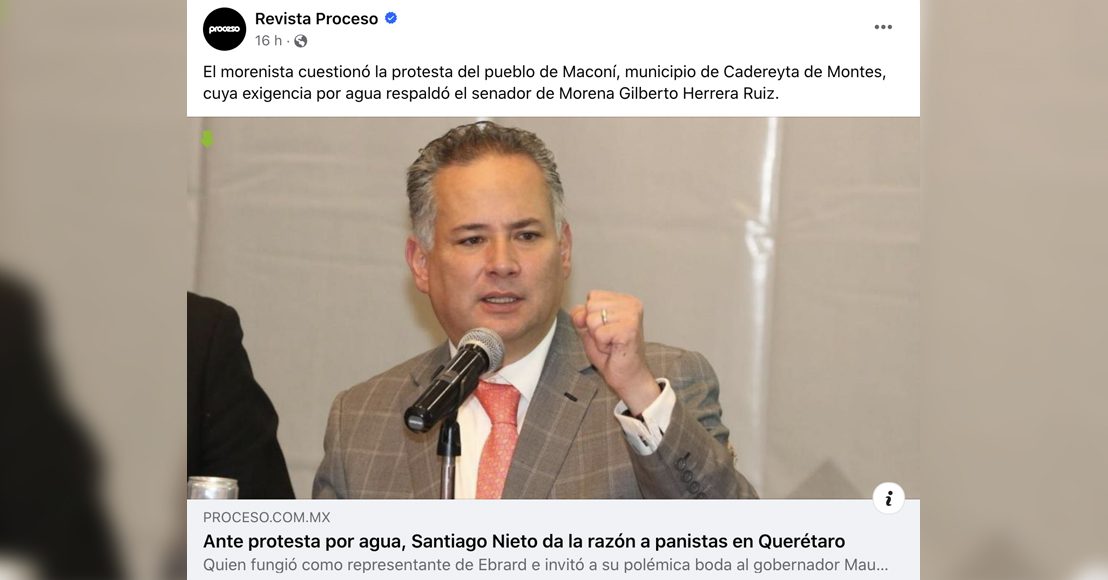 Difunde Proceso coincidencia de Santiago Nieto con panistas