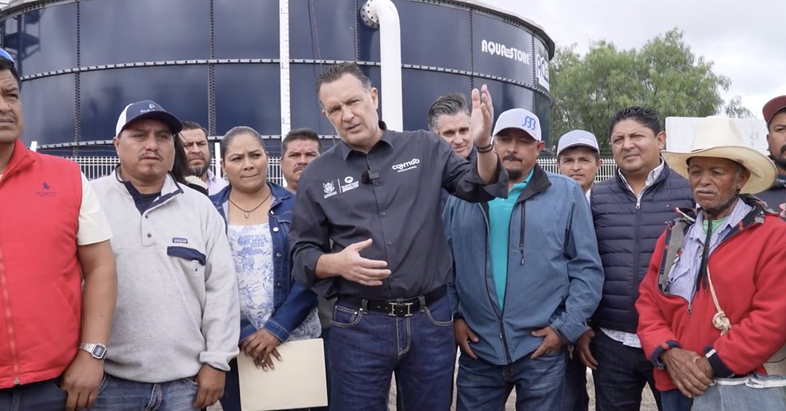 La están sufriendo mucho, gobernador Kuri reconoce falta de agua en Cadereyta de Montes, Querétaro.