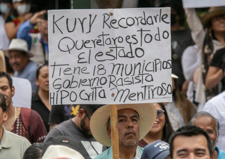 Manifestación Maconí Querétaro en la Plaza de Armas de Querétaro.
