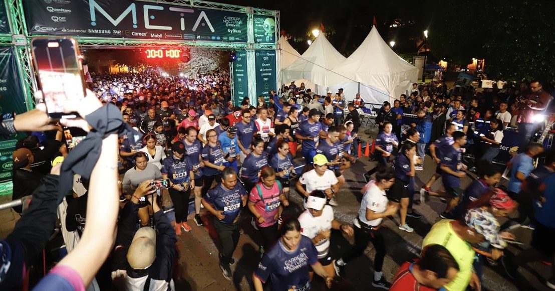 Más de 7 mil participantes en la "Carrera Nocturna": Municipio de Querétaro.