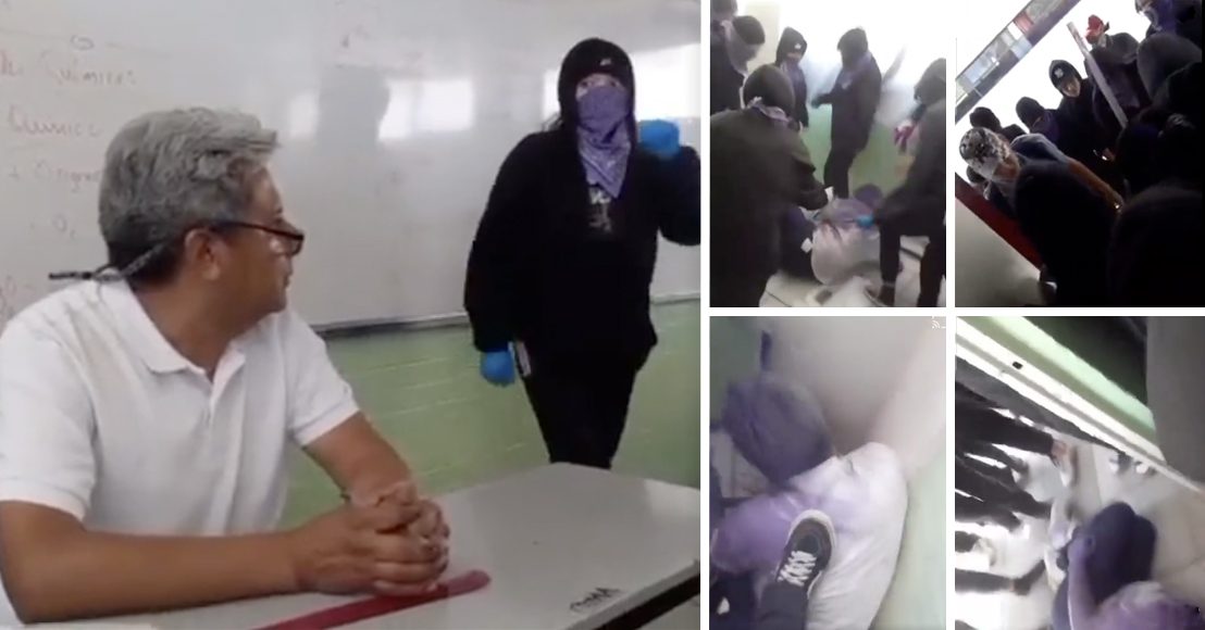 Golpean y rocían de pintura violeta a docente acusado de acoso en el IPN