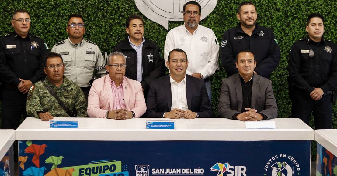 Reunión de mandos de seguridad en San Juan del Río, Querétaro.