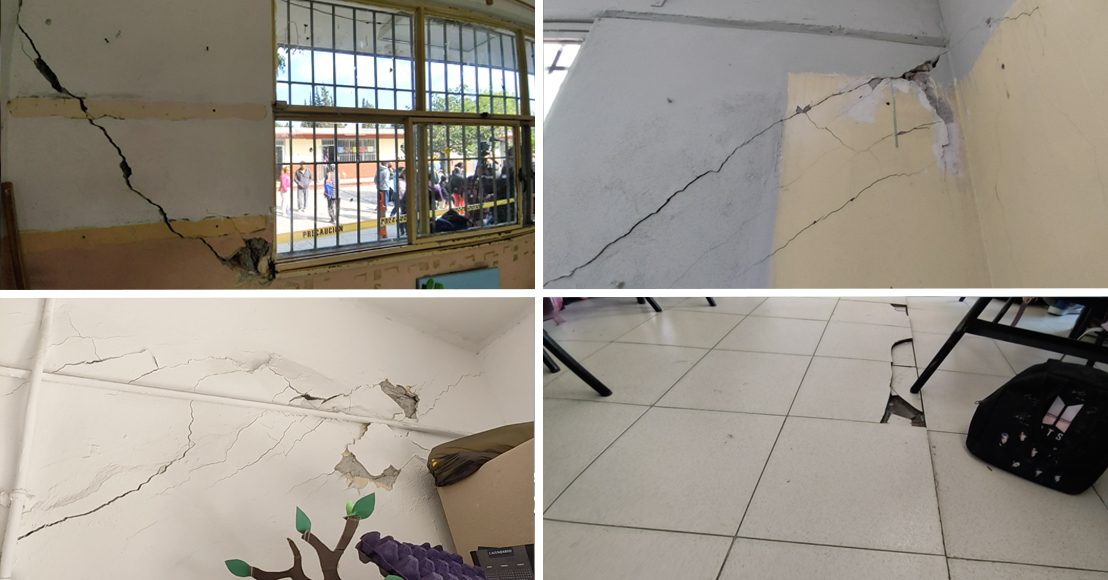 Temen que se caigan las aulas donde estudian sus hijos en Querétaro