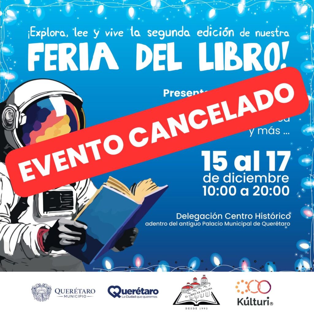 Cancelación de la feria del libro en Querétaro.
