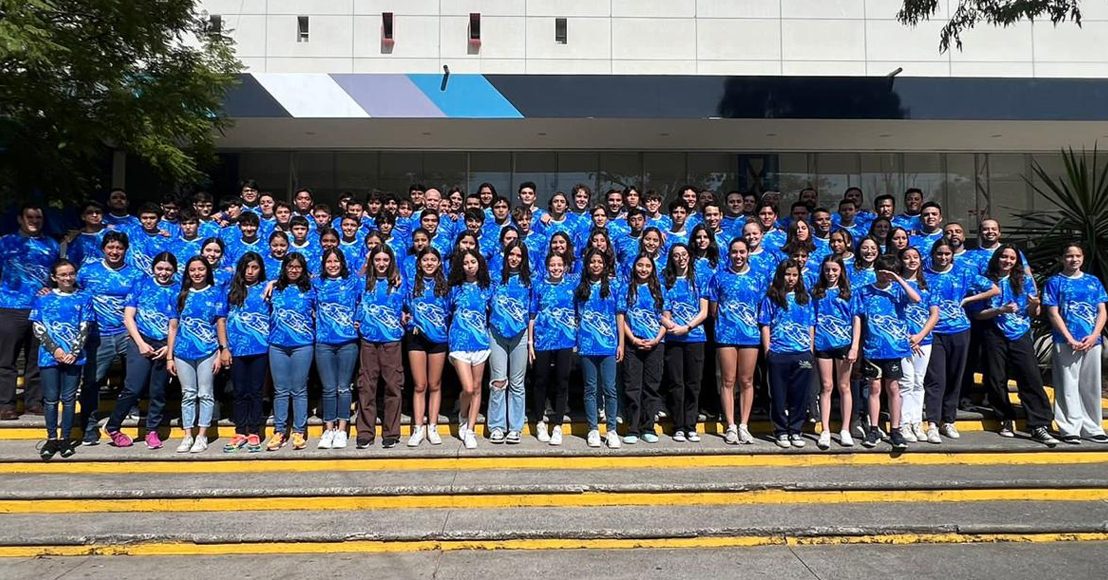La Delegación queretana de natación participante en el Campeonato Nacional de Curso Corto 2023.