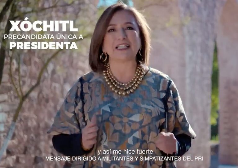 La precandidata presidencial del PRI, PAN y PRD, Xóchitl Gálvez Ruiz.