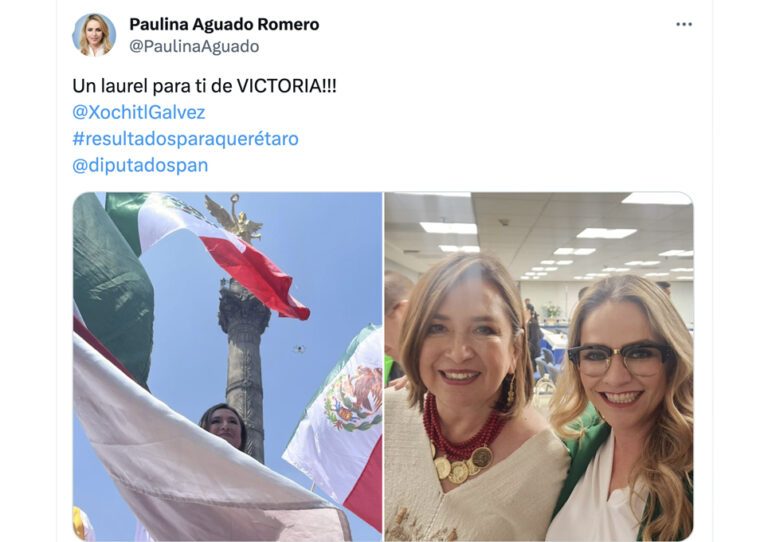 Xóchitl Gálvez Ruiz y Paulina Aguado Romero.