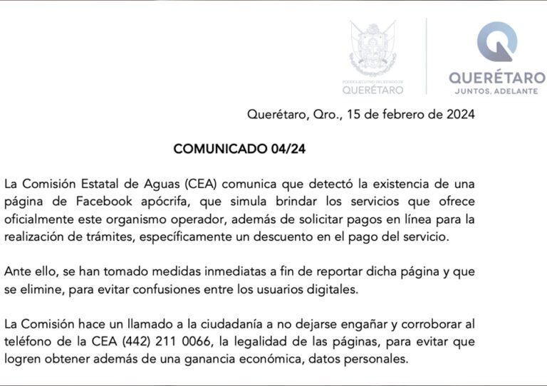 Comunicado de la CEA.