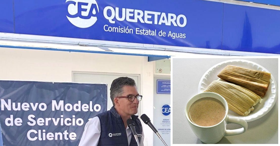 La CEA comunica que invitará tamales y atoles en Pie de la Cuesta, Querétaro.