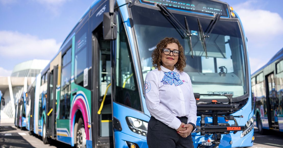 Mujeres operadoras del transporte público colectivo en Querétaro.
