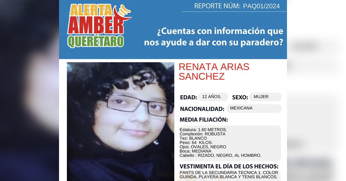 Buscan a niña de 12 años que fue a la marcha del 8M y no regresó a su casa en Querétaro