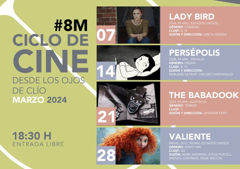 Ciclos de cine, talleres, exposiciones y presentaciones de libros invitan a actividades por el Día de la Mujer