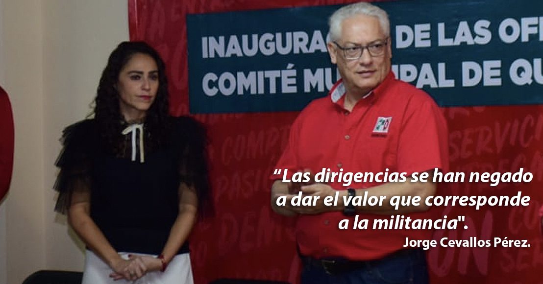 Renuncia el dirigente municipal del PRI en Querétaro, Jorge Cevallos Pérez.