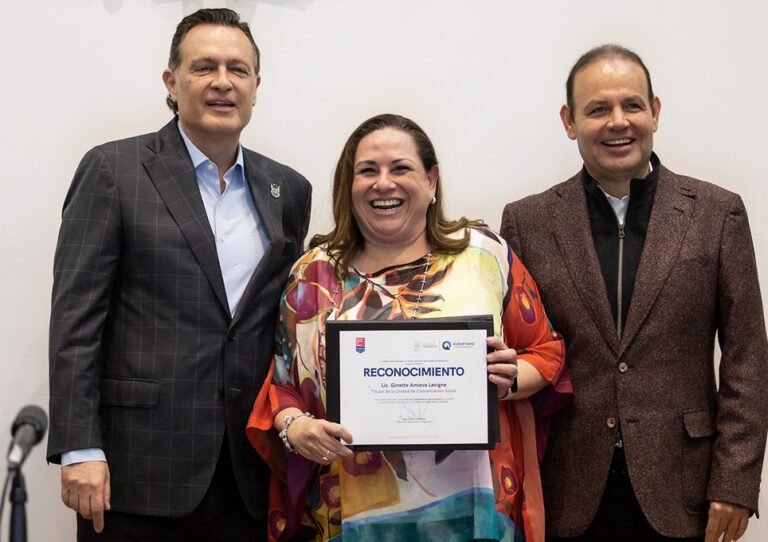 Mauricio Kuri González, Ginette Amieva Lavigne y Rogelio Vega Vázquez Mellado.