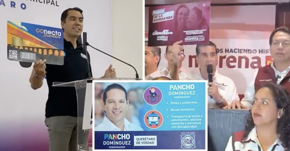 Candidatos del PAN y Morena ofrecen tarjetas con supuestos beneficios para la gente en Querétaro