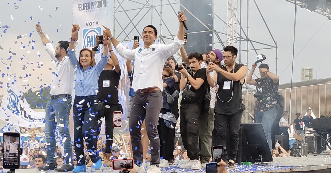 Contra el mal, contra la corrupción, ¡nunca nos rendiremos!, candidato del PRI-PAN en cierre de campaña