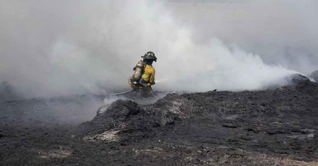 Incendio en tiradero San Juan del Río, Querétaro.