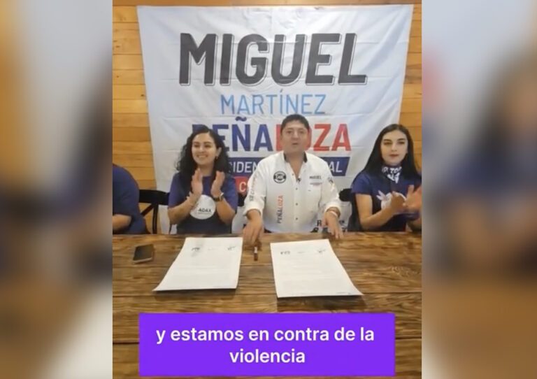 El candidato del PRI y PAN, Miguel Martínez Peñaloza.