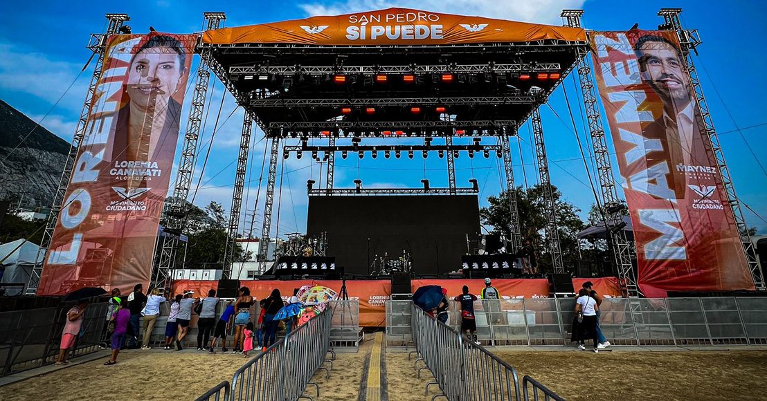 Acto de campaña en San Pedro Garza García, Nuevo León.