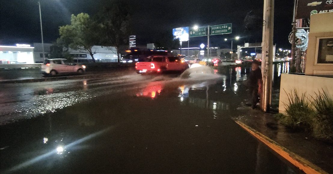 Autopista México Querétaro Encharcamientos