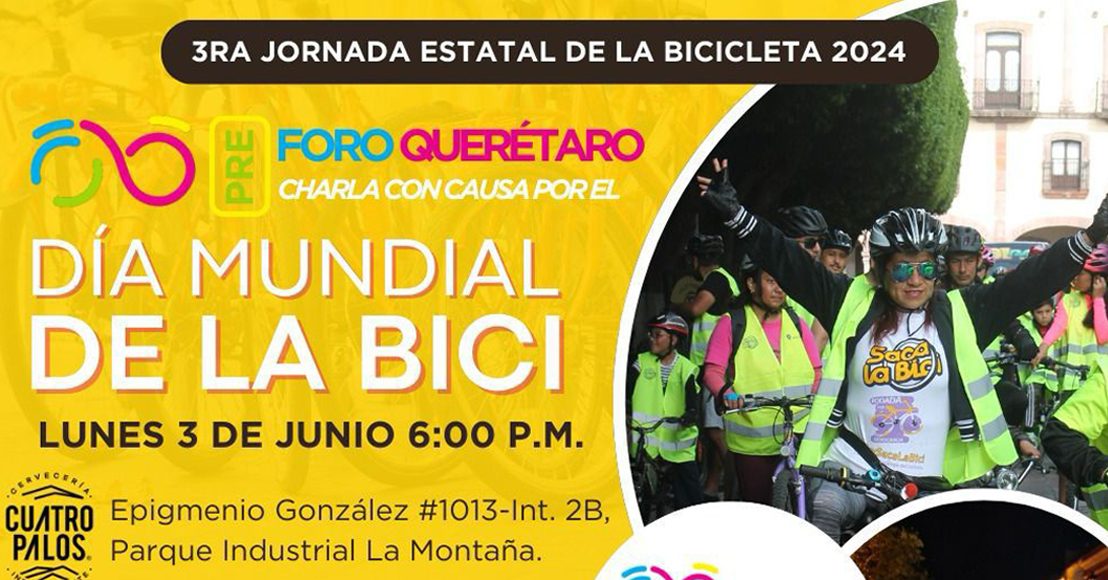 Invitan a Jornada Estatal de la Bicicleta en Querétaro