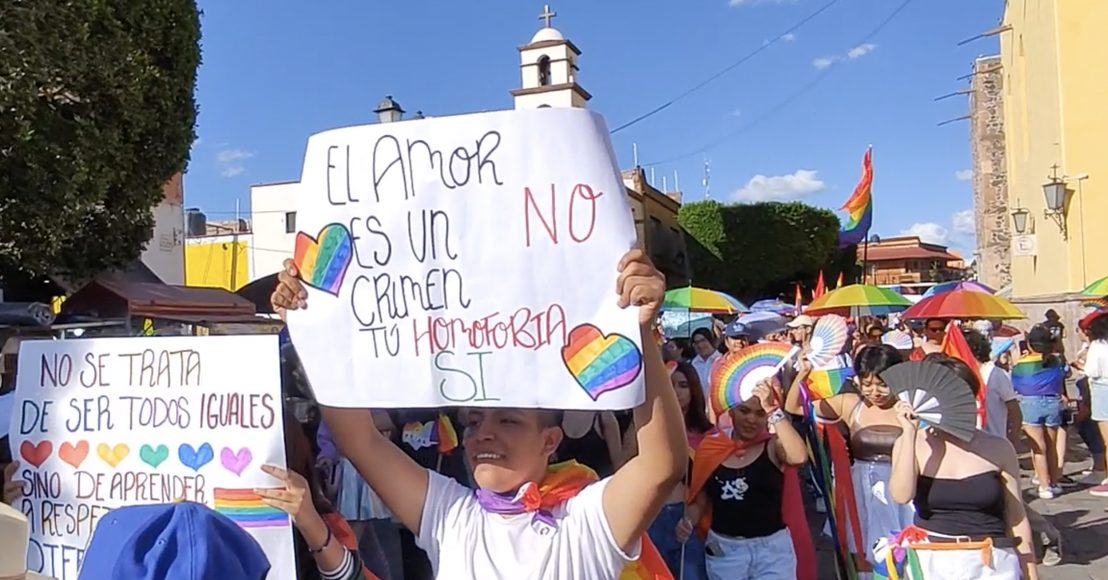 Marcha del orgullo gay en Querétaro 2024.
