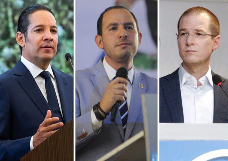 Francisco Domínguez Servién, Marko Cortés Mendoza y Ricardo Anaya Cortés.