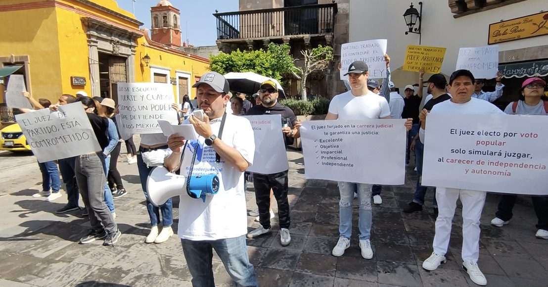 El juez de partido, está comprometido, protestan contra la reforma al poder judicial federal