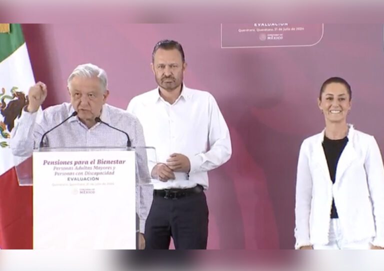 Mauricio Kuri, Andrés Manuel López Obrador y Claudia Sheinbaum.