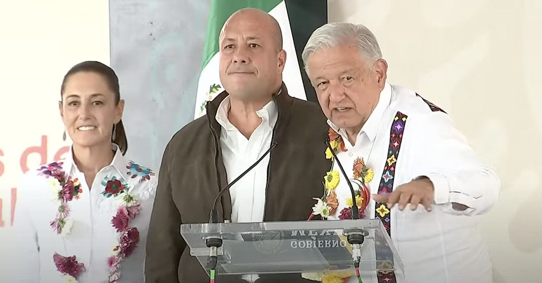 Ahora abuchean al gobernador de Jalisco en acto de AMLO y Sheinbaum