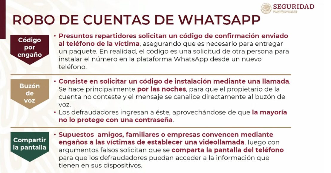 Robo de cuentas de Whats App.
