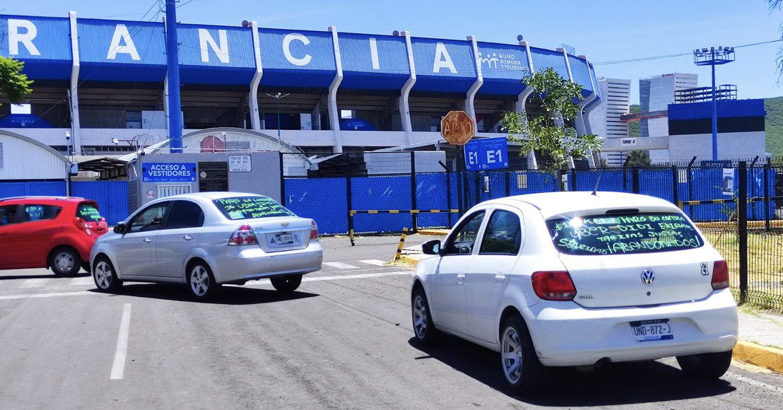 Hicieron una protesta al exterior del estadio Corregidora de Querétaro