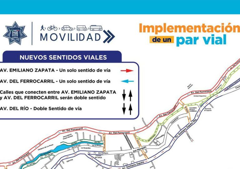 Implementan par vial en cabecera municipal de El Marqués, Querétaro