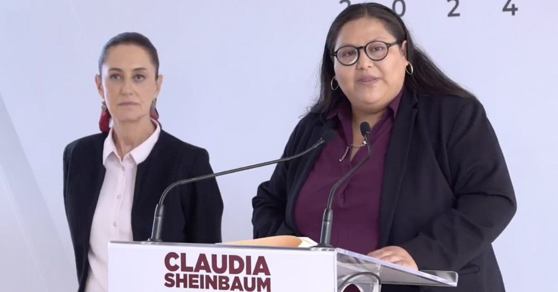 Claudia Sheinbaum Pardo presenta a la próxima secretaria de las Mujeres.