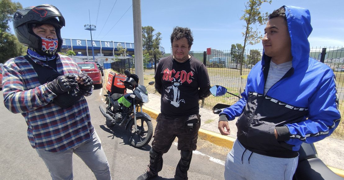 Repartidores de apliciones Uber, Didi y Rappi en Querétaro.