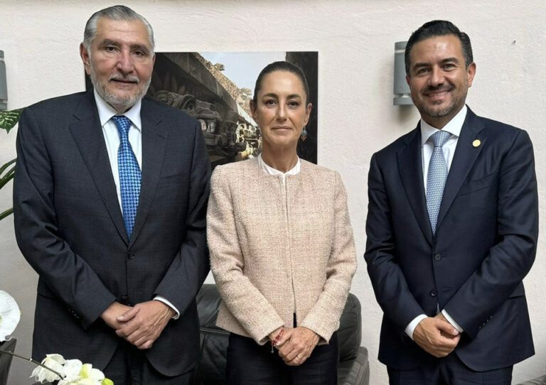 Adán Augusto López Hernández, Claudia Sheinbaum Pardo y Miguel Ángel Yunes Márquez.