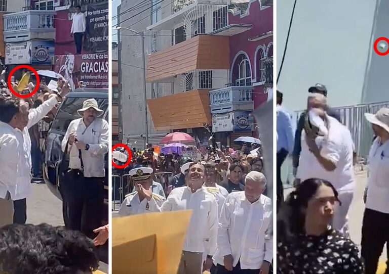 AMLO botellazo Veracruz