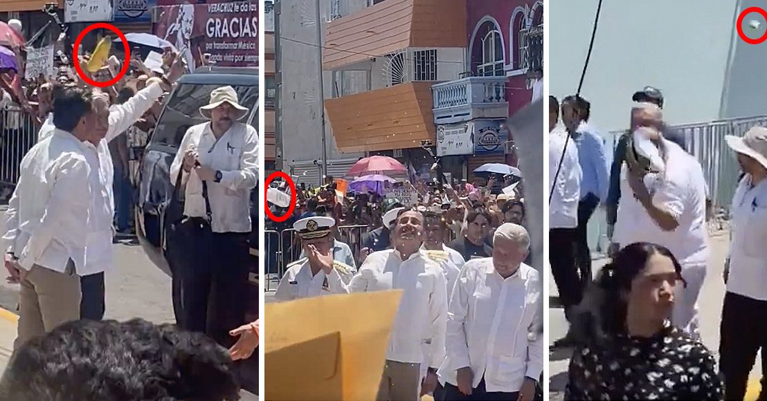 AMLO Botellazo Presidente de México Veracruz