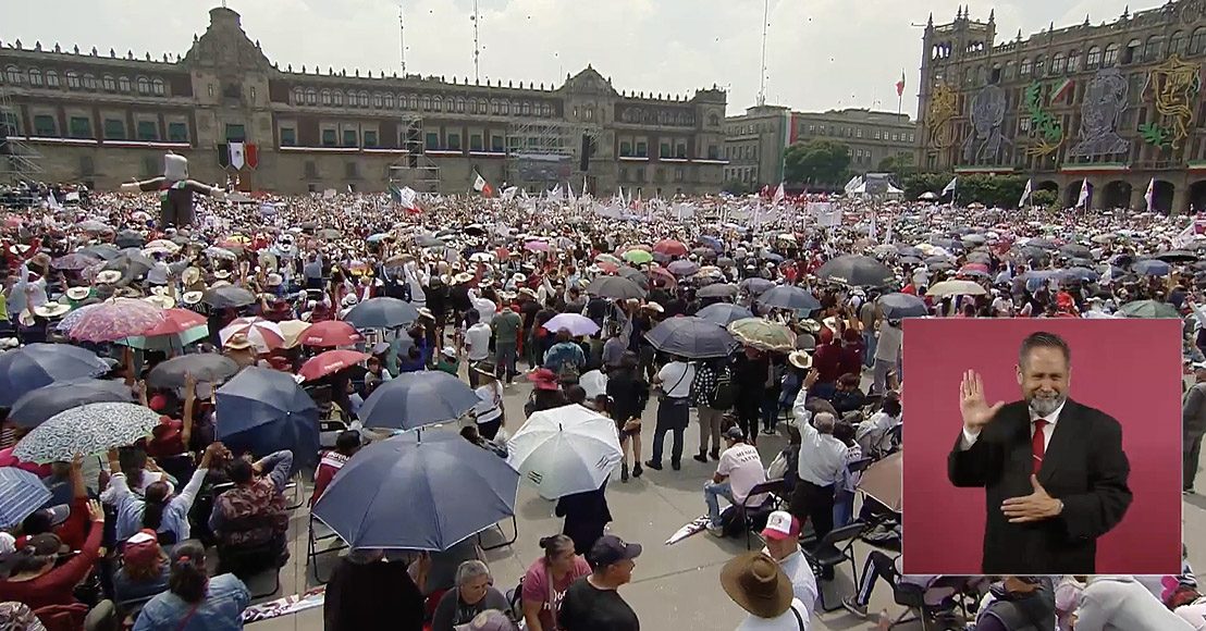 En su último informe, con sus seguidores, AMLO hace consulta sobre la reforma al Poder Judicial
