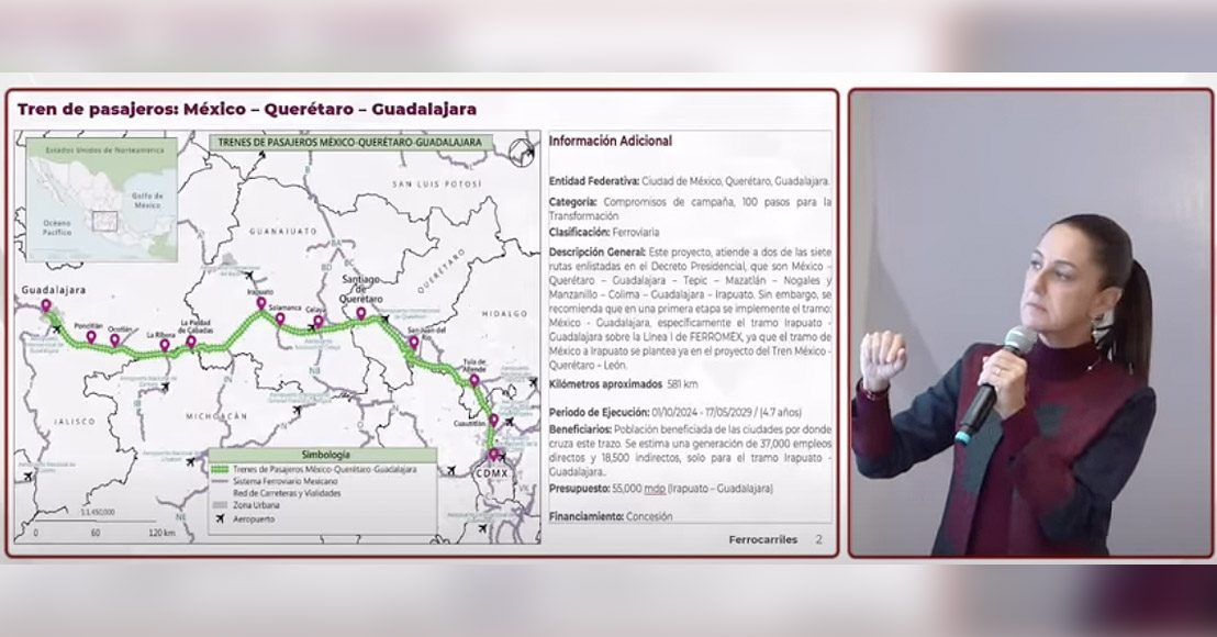 Tren México Querétaro Claudia Sheinbaum