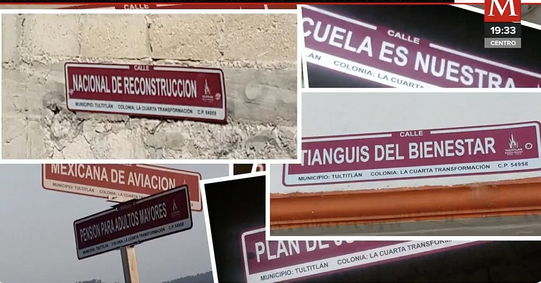 Calles Tultitlán México Cuarta Transformación