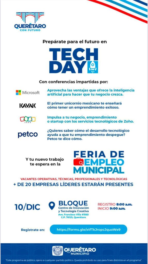Municipio de Querétaro Tech Day conferencias Microsoft