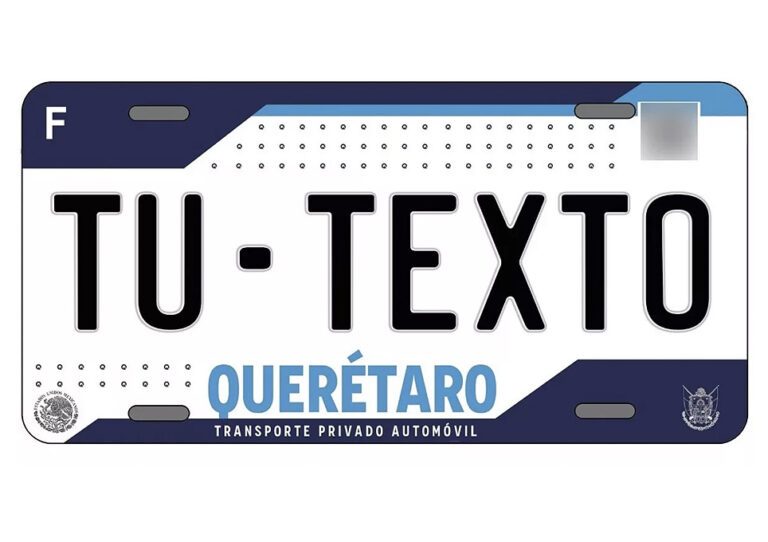 Querétaro placas vehiculares personalizadas