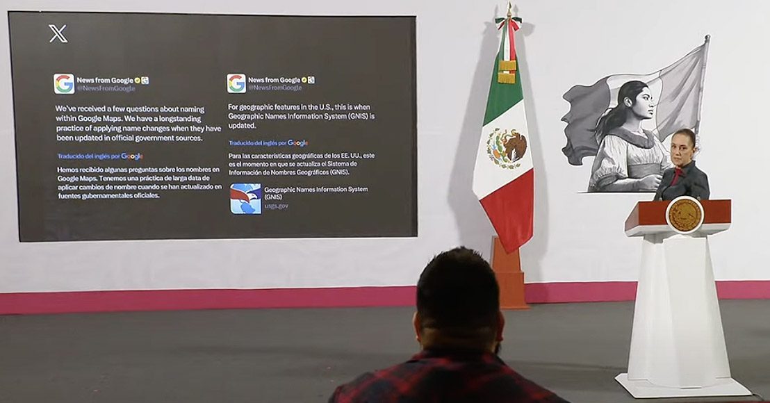Sheinbaum carta a Google Golfo de México.