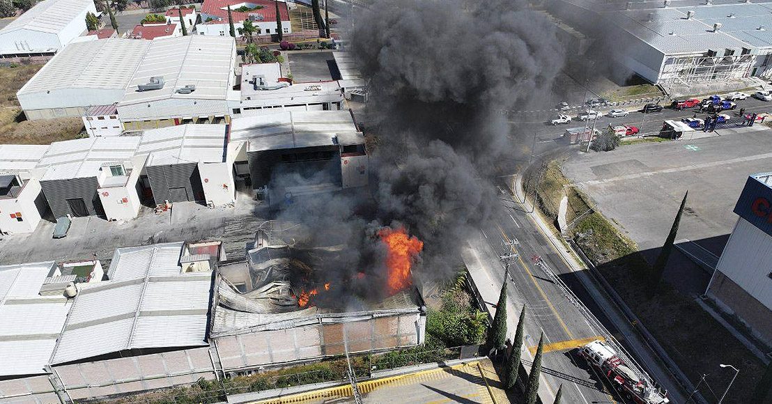 Desalojaron a 150 personas por incendio en parque industrial