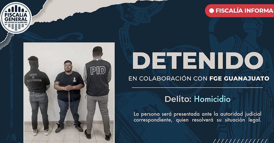 Detienen en Querétaro a líder criminal de Guanajuato