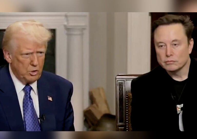 Presidente de Estados Unidos, Donald Trump y el empresario más rico del mundo, Elon Musk.