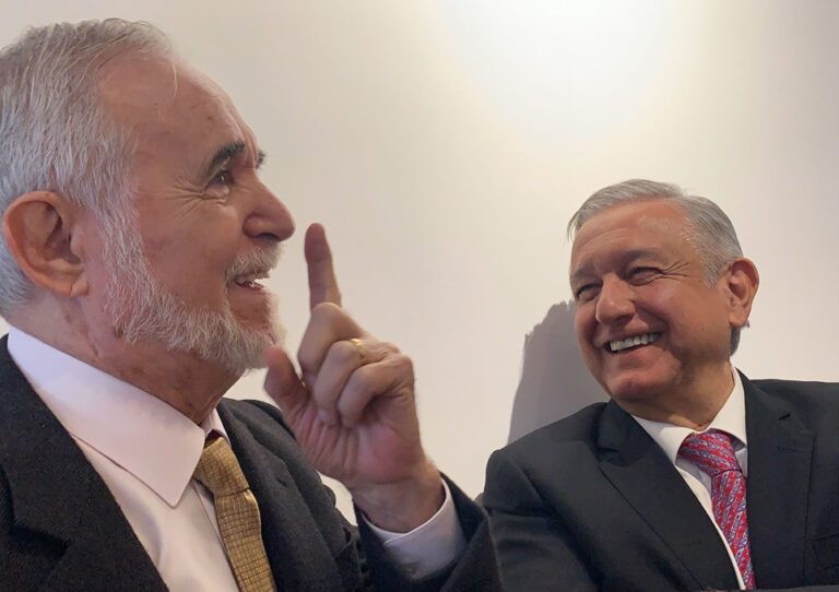 Andrés Manuel López Obrador y Enrique Semo
